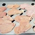 Chicken breast horizontal slicer fresh meat layering slicer