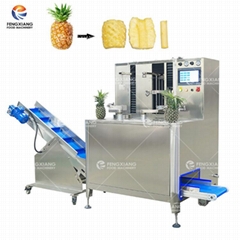 Automatic pineapple peeling, core cutting machine