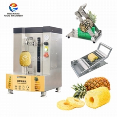 Pineapple head and tail removal + peeling + cutting rings Canned pineapple proce (Hot Product - 1*)