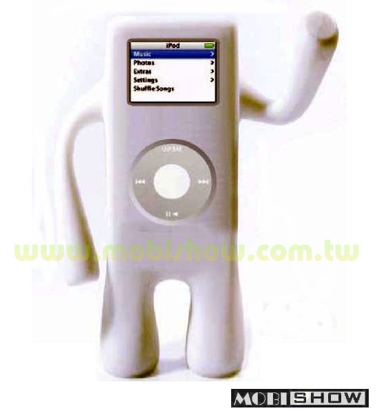 iPod Nano人形直立式矽膠保護套