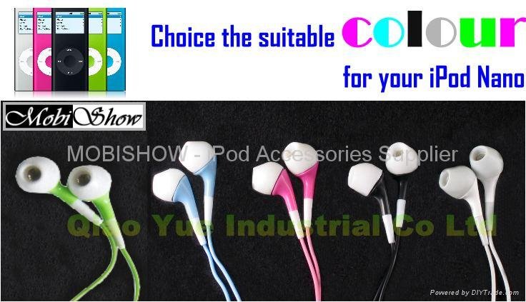 Colourful In-ear Earphone for iPod, MP3, PDA, Cellsphone
