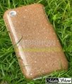 Re-stickable Artificial Leather (TPU) Cover for iPod, iPhone 4
