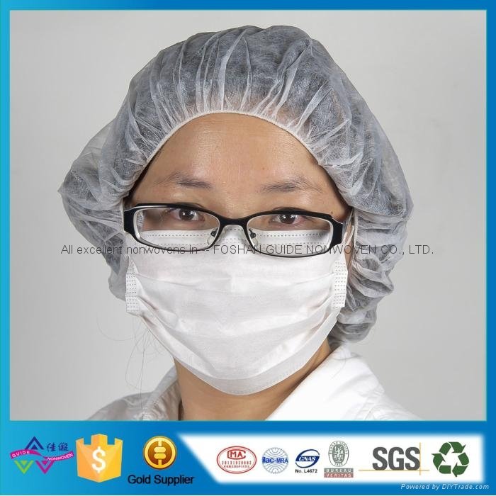 Disposable Nonwoven Mask Tie On 3 Ply Face Mask For Beauty Salon