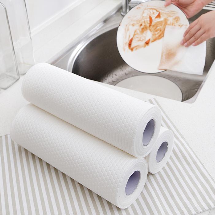 100% Bamboo Spunlace Nonwoven Fabric Roll For Kitchen Wipe 2