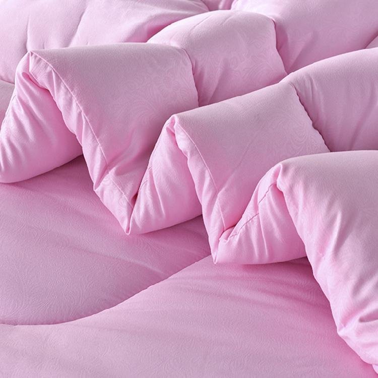 Feminine  Modern Design Comforter Polyester Filling Pink Winter Comforter 3