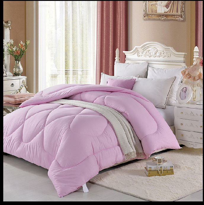 Feminine  Modern Design Comforter Polyester Filling Pink Winter Comforter 5