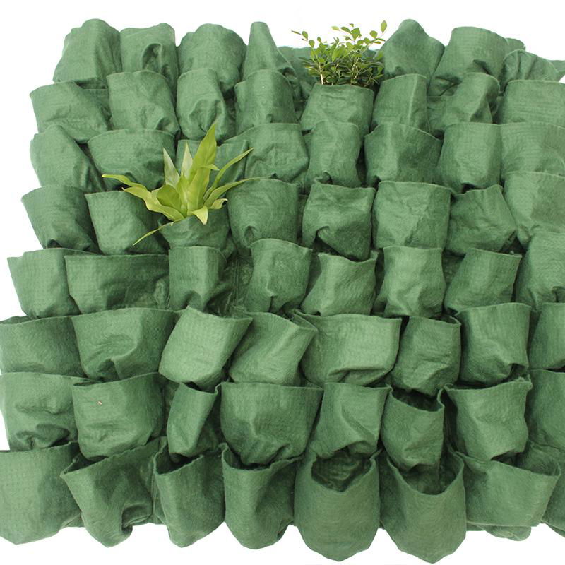 Customized Felt Vertical Wall Garden Planter Hanging Growing Bag For Flowers 2