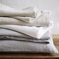 Queen King Cotton French Flax Linen Fabric Fax Fiber Price  Linen Bedding Set