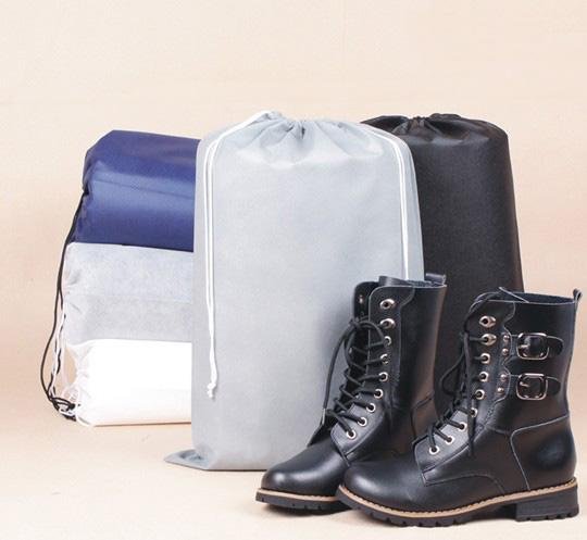 OEM Disposable Shoebag Customized Drawstring Non Woven Shoe Storage Bags
