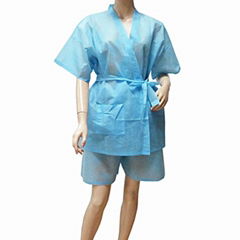 Disposable Nonwoven Gown Sauna Wear PP Kimono Nonwoven Spa Wear 