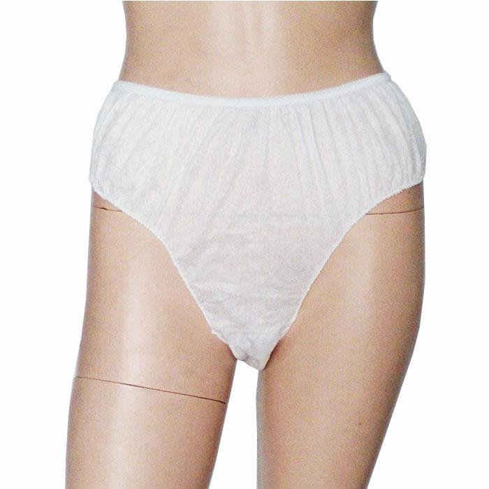 In Stock Disposable Non Woven Lady Underwear Panties For Spa Use Supplier  2