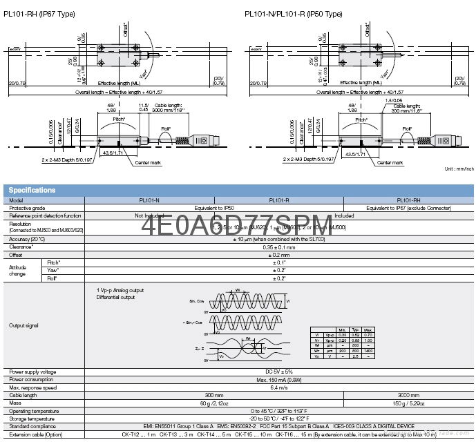  Read head PL101-N,PL101-R,PL101-RH 3