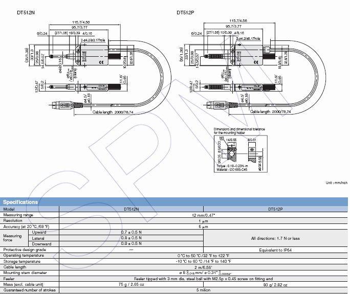 Magnescale高精度测厚仪DT512N,DT512P 2