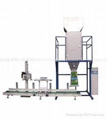 Single-hopper automatic weighing and subpackaging unit