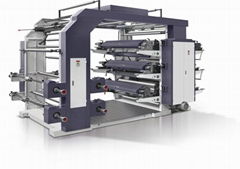 6 color cascade flexographic press