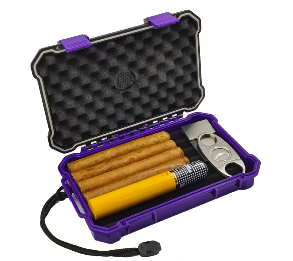 Customizable 5-pack cigar box with hygrometer cigar moisturizing box portable wa 4
