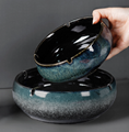 High-value gradient ceramic ashtray household personalized trendy ashtray office 2
