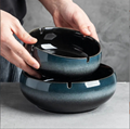 High-value gradient ceramic ashtray household personalized trendy ashtray office 3