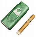 Custom cedar wood-lined cigar cover portable cigar moisturizing box leather 