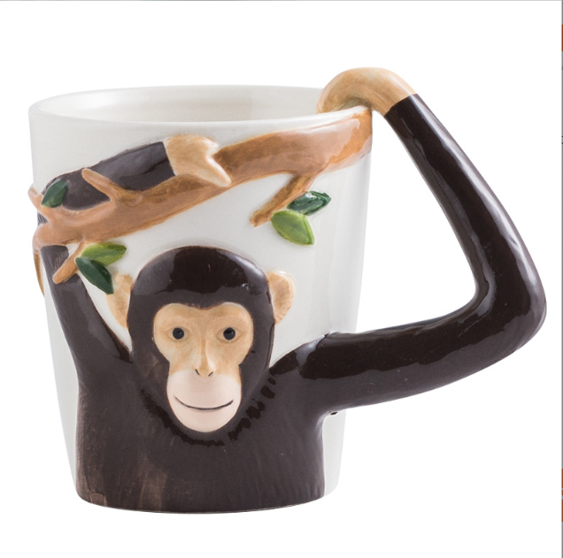 動物造型杯馬克杯咖啡杯儿童卡通陶瓷杯萌寵表情杯水杯牛奶杯杯子 4