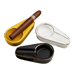 Portable ceramic single cigar ashtray high-value custom-made ashtray