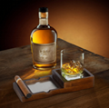 Solid wood cigar ashtray with drawer with whiskey cigar tray 4