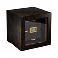 Three-layer perspective window glossy painted cedar cigar moisturizing cabinet
