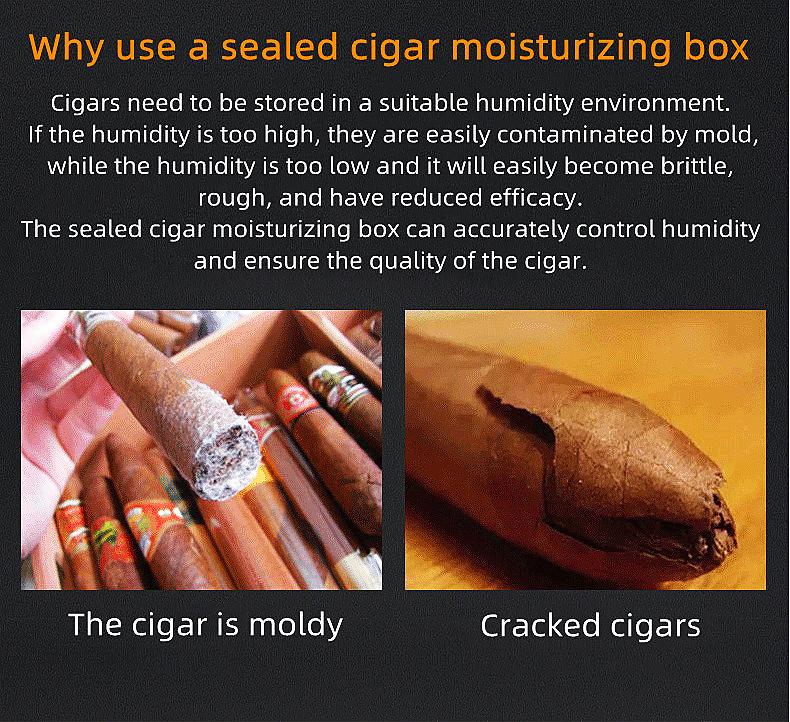 New cigar amortized cigarette box humidifier large capacity cigar box 4
