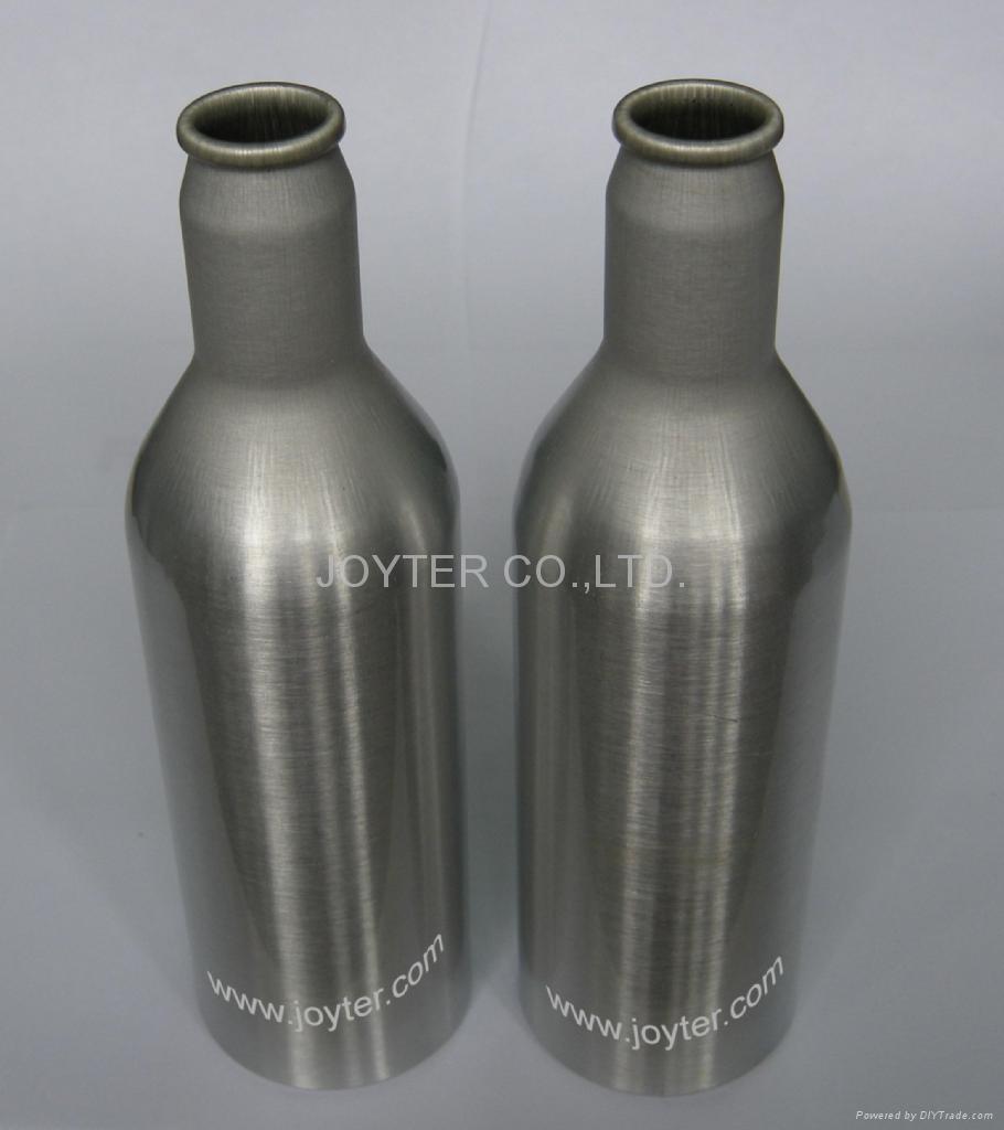 aluminum beer bottle