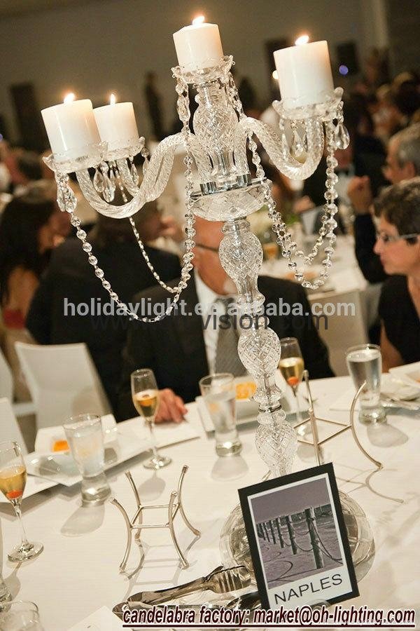 wedding crystal glass candelabra