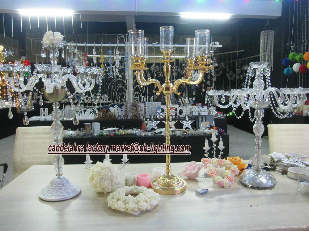 wedding crystal glass candelabra 2