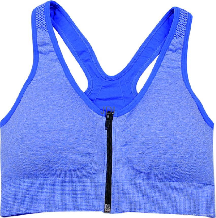 Sport bra with zipper