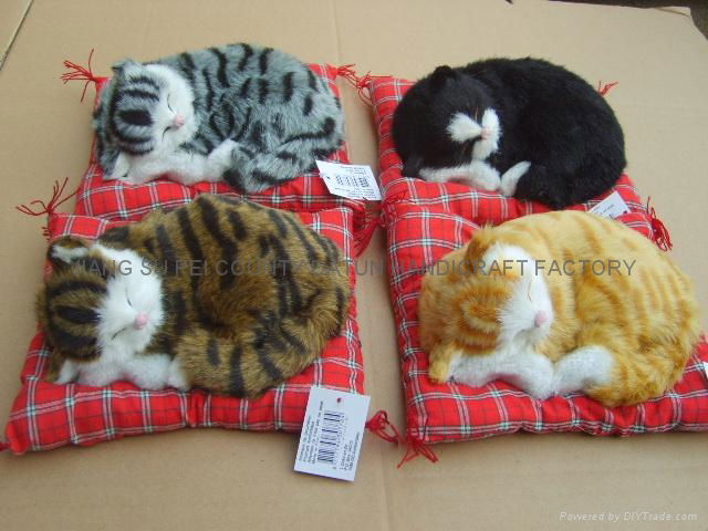 sleeping cat soft toy