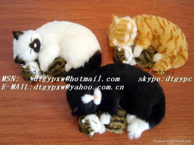 Plush Toy -----sleeping baby and cat 
