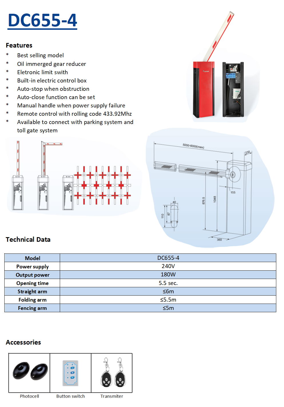 DC421Y Automatic Barrier Gate Traffic Access  4