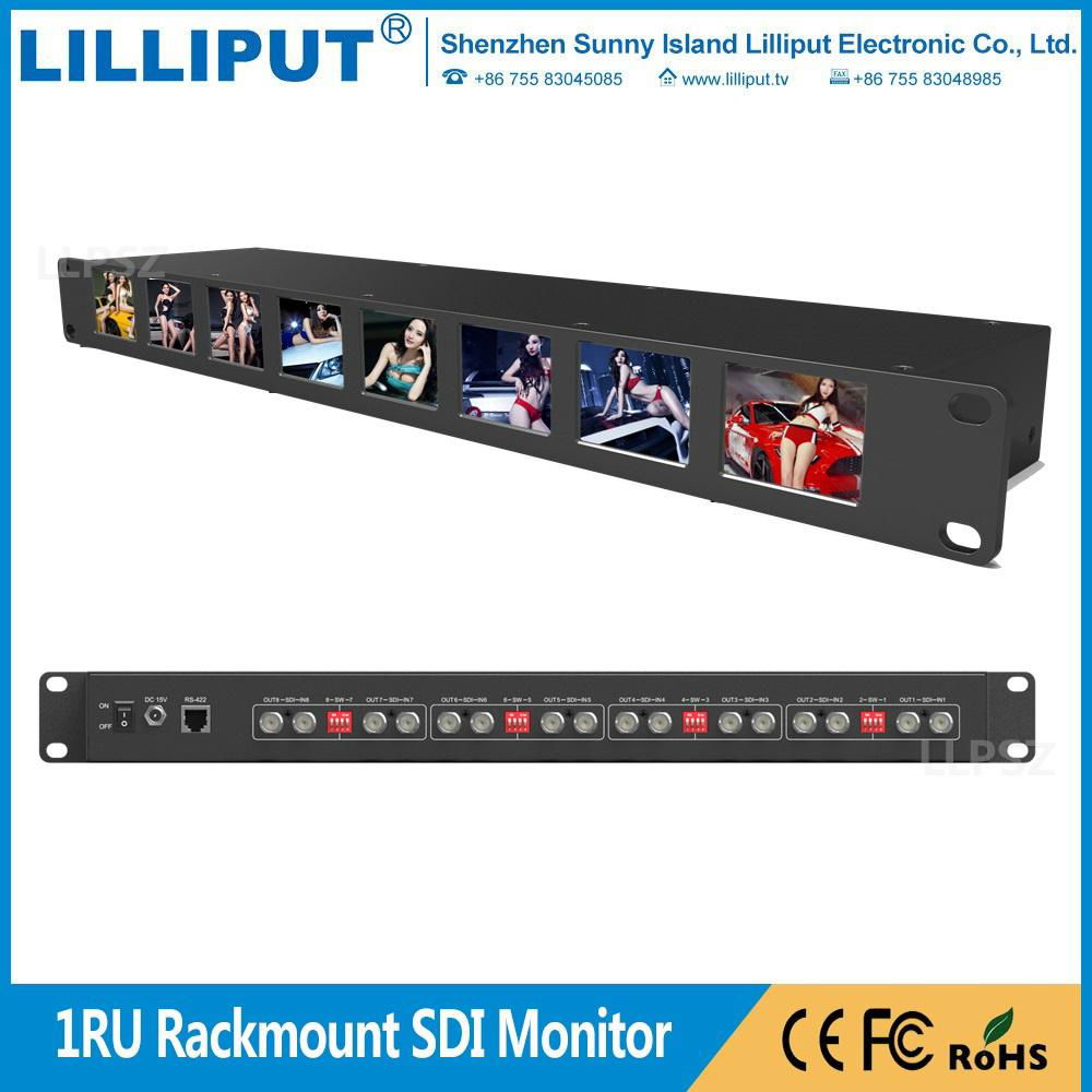 lilliput RM-0208S 1U Rackmount 2 inch 3G SDI Video Monitor