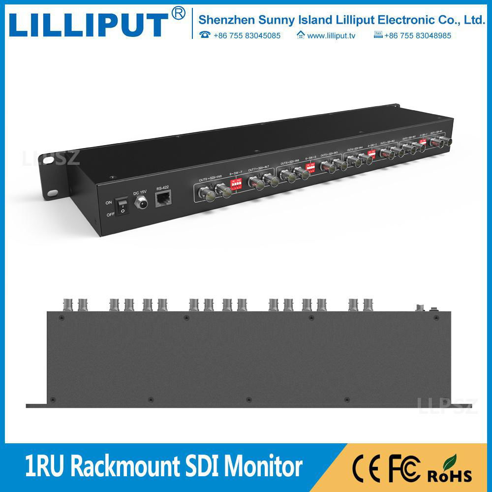 lilliput RM-0208S 1U Rackmount 2 inch 3G SDI Video Monitor 2