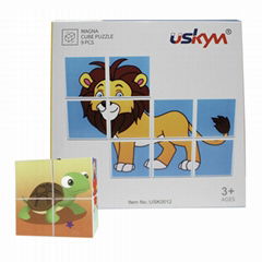 9pcs magnetic cartoon Plastic Cubes