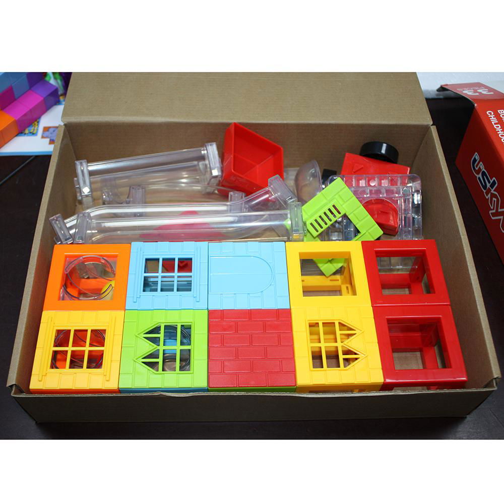  Kids magnetic Wisdom rail children construction magnetic toy ABS blocks 3