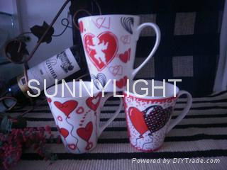 Hot Selling New Bone China Mug With New Design Decal