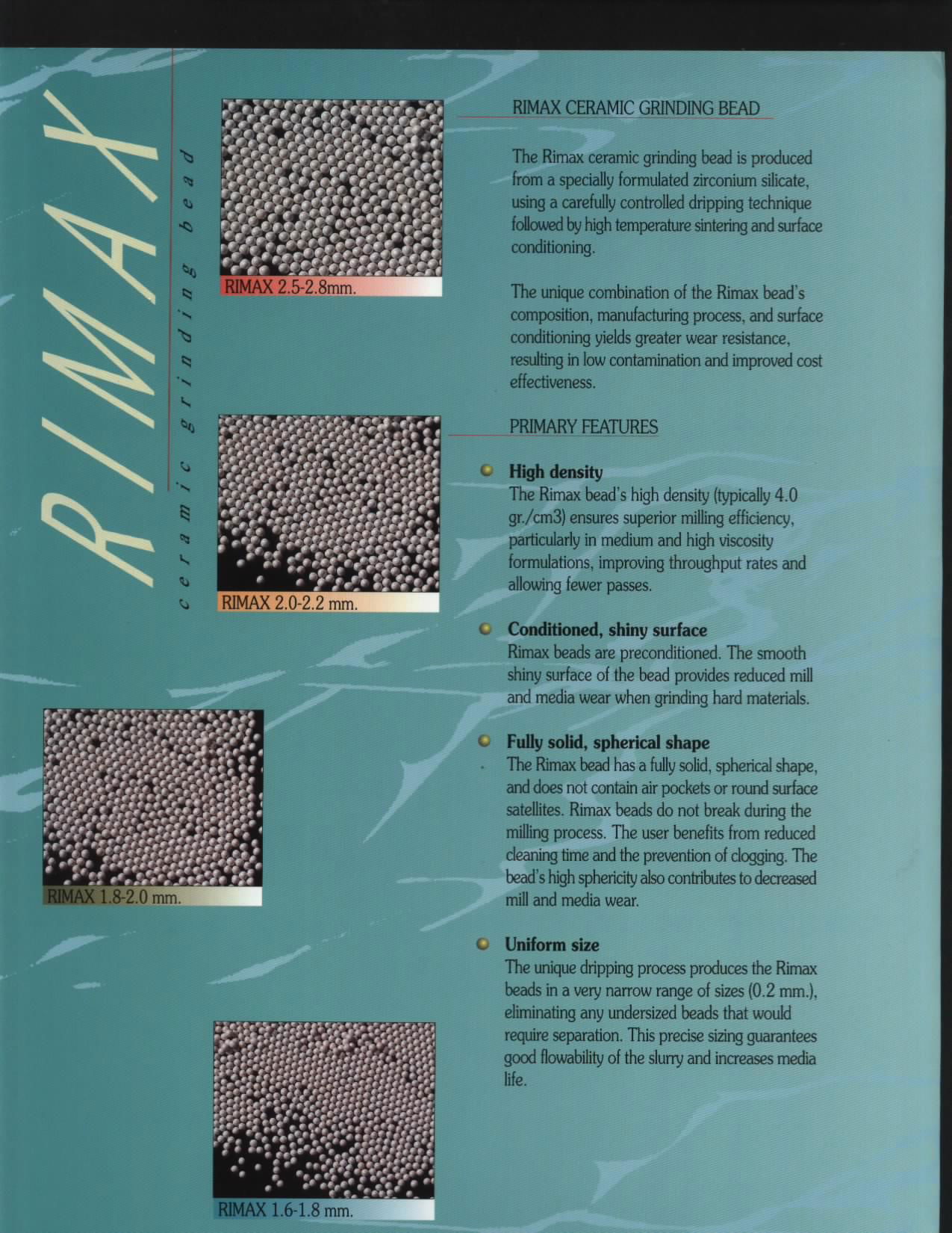 供应圣戈班锆珠研磨介质（RIMAX） 3