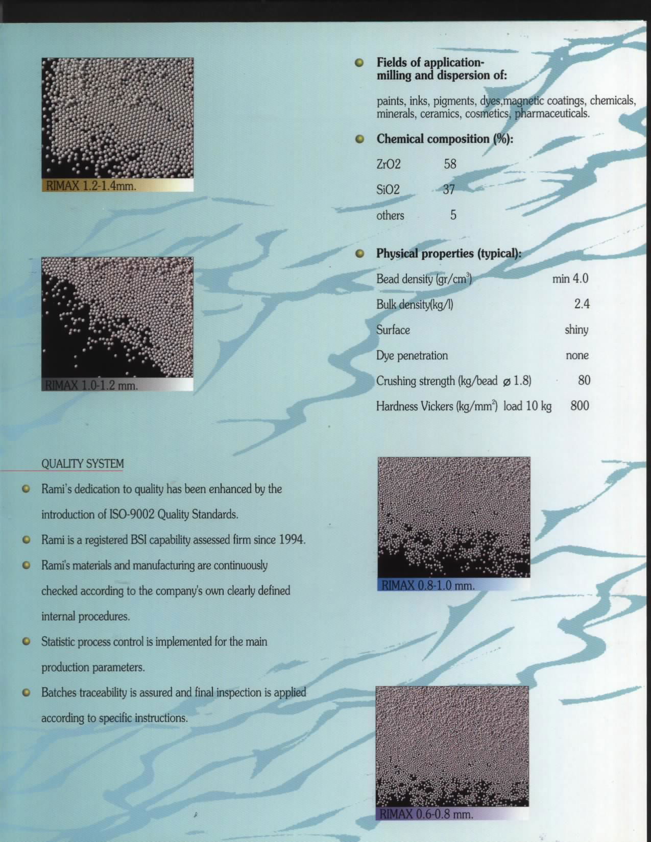 供应圣戈班锆珠研磨介质（RIMAX） 4