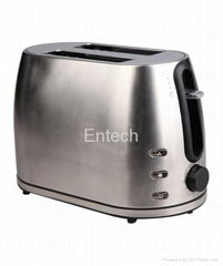 2 slice,2 slot stainless toaster