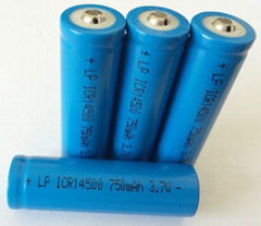 3.7V 14500-750MAH BATTERY