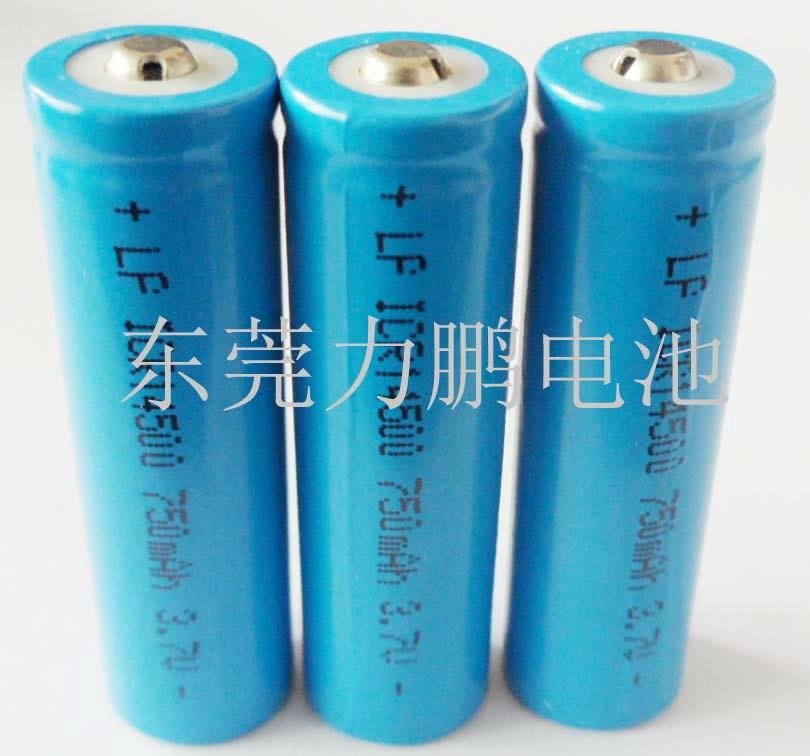 手电筒3.7V14500可充锂电池750MAH圆柱锂离子电池  3