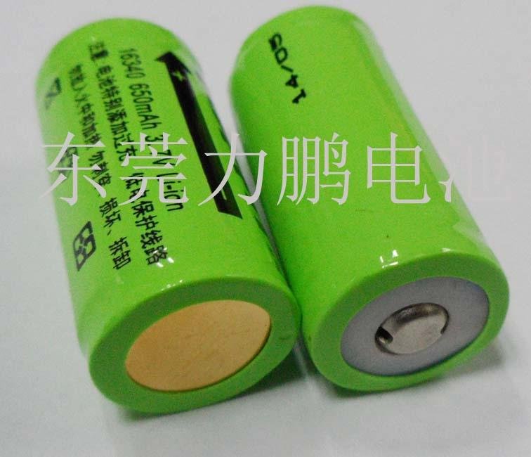 3.7V16340尖頭鋰電池600mah 16340電池組 2