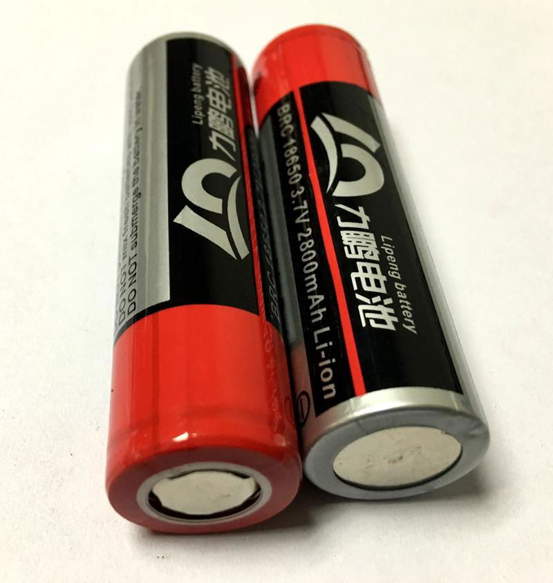 3.7V18650锂电池1800mah足容量尖头平头圆柱锂离子电池  5