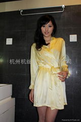 silk bathrobe