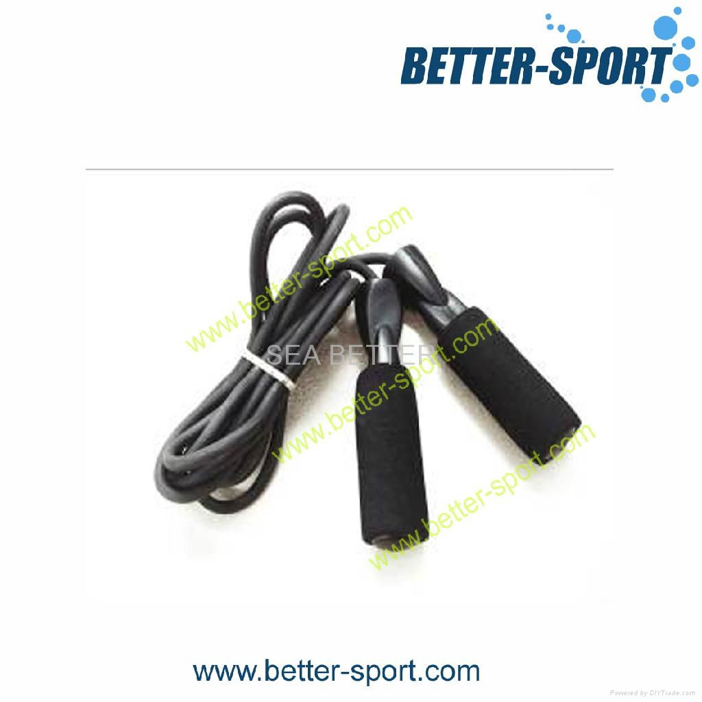 Jump Rope with Cow Leather or PU Material, Wood/Plastic Handle