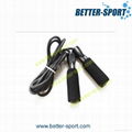 Jump Rope with Cow Leather or PU Material, Wood/Plastic Handle 1